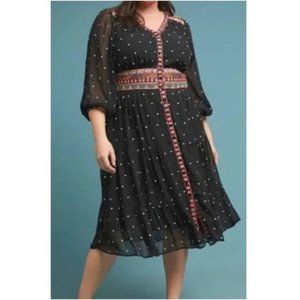 Anthropologie Dresses La Boheme Embroidered Dress